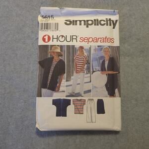 Simplicity 9515 Women’s 1 Hour Separates‎ Pattern Size L / XL Easy Casual